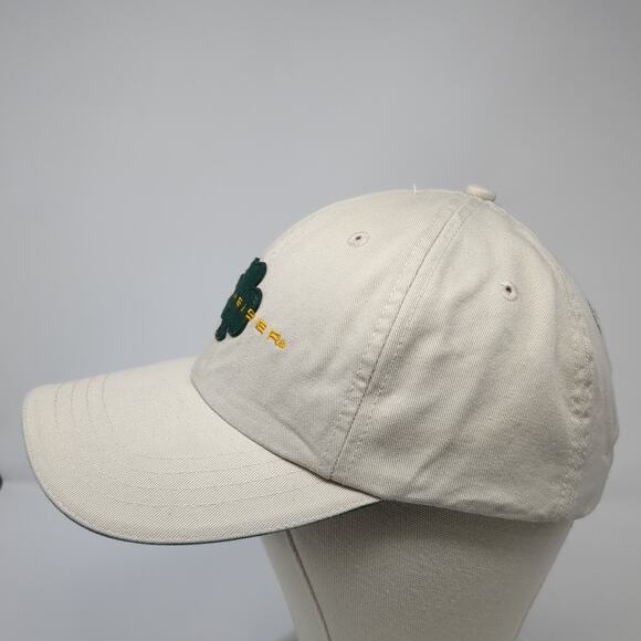 Budweiser Clover Slideback Baseball Hat Beige One Size Embroidered - Picture 3 of 11